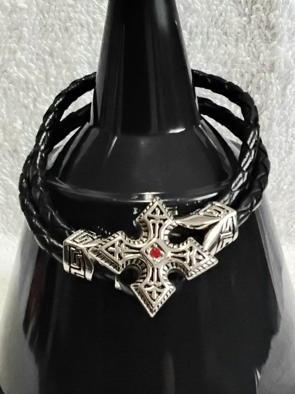BNWOT 3/$25 Florence Scovel 8" Punk Cross Leather Bracelet Fashion Jewelry!!